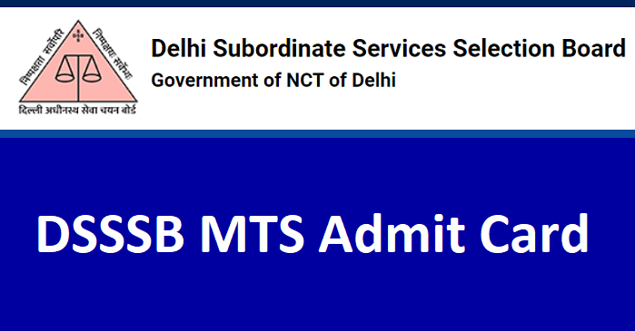 Check DSSSB MTS Admit Card 2024