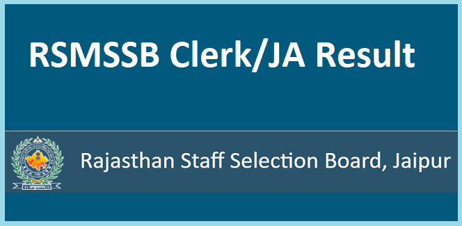 RSMSSB Clerk Result 2024