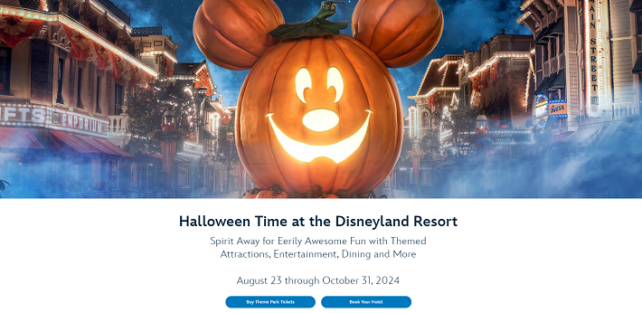 Online Disneyland Halloween Party Ticket